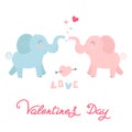 Elephant`s love. Little animals with big love